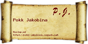 Pokk Jakobina névjegykártya